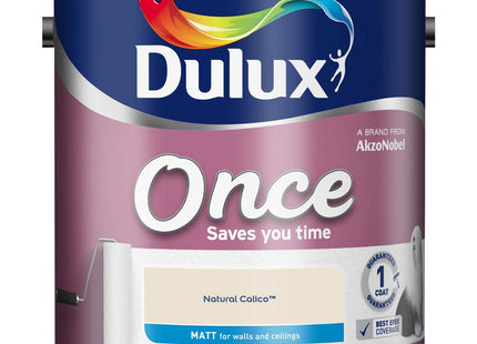 Dulux Once Matt Emulsion Paint - Natural Calico - 2.5 Litre