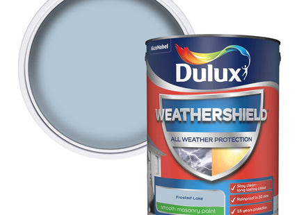 Dulux Weathershield Smooth Masonry Paint - Frosted Lake - 5 Litre