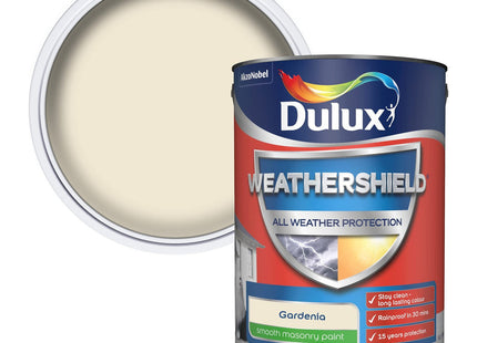 Dulux Weathershield Smooth Masonry Paint - Gardenia - 5 Litre