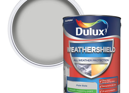 Dulux Weathershield Smooth Masonry Paint - Pale Slate - 5 Litre