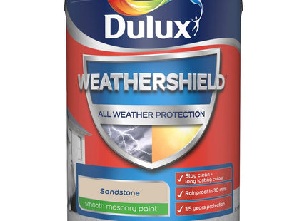 Dulux Weathershield Smooth Masonry Paint - Sandstone - 5 Litre