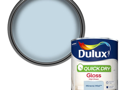 Dulux Quick Dry Gloss Paint - Mineral Mist - 750ml