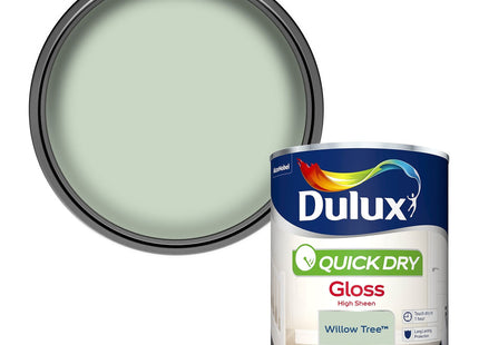 Dulux Quick Dry Gloss Paint - Willow Tree - 750ml 5358149