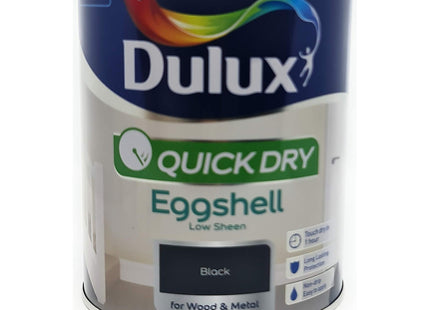 dulux quick dry eggshell black 750ml