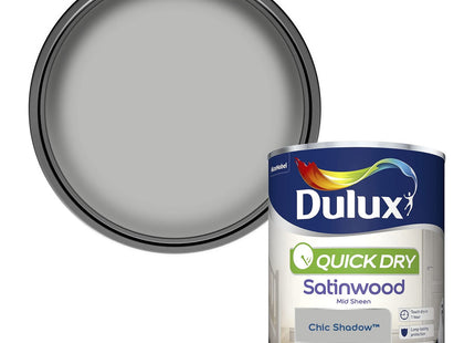 Dulux Quick Dry Satinwood Paint - Chic Shadow - 750ml 5358150