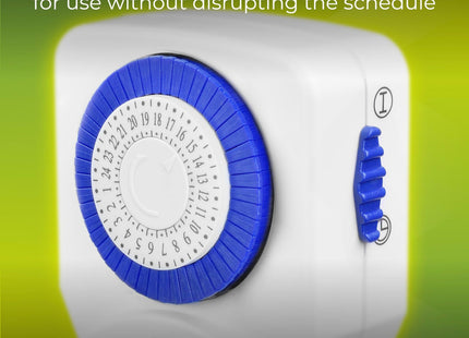 Masterplug -MP Energy Saving Daily Mechanical Segment Timer Plug, White TMS24