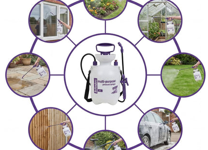 STV Defenders Plastic Multi-Purpose Home & Garden Pressure Sprayer with Carry Strap 2 Litre