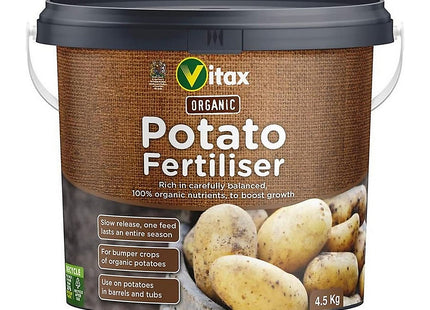 Vitax Organic Potato And Vegetable Fertiliser, Specialist Nutritional Mix, For Bigger Crops Of Home Grown Potatoes & Vegetables Slow Release- 4.5kg