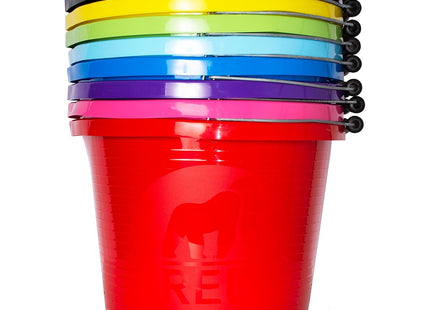 Red Gorilla Premium Builder's Bucket 14 Litre 3 Gallon Heavy Duty Strong Metal Handle Moulded Grip Multi Purpose Food Grade Plastic (Pink)
