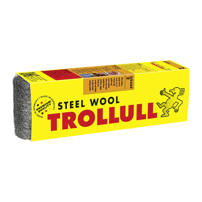 Trollull Steel Wool Wire Wool 200g medium 2, can be used to remove old wax or polish residues, apply wax, or clean metal casting moulds