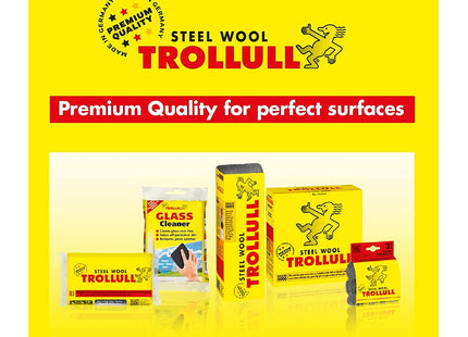 Trollull Steel Wool Wire Wool 200g coarse 3 enhances the natural grain of wood, cleans glass, roughens old varnish or paint