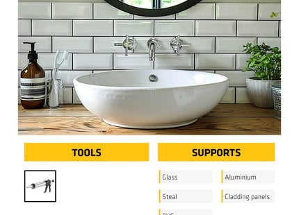 Everbuild General Purpose Silicone Sealant - Waterproof - Suitable for Interior and Exterior Use - Grey - 280ml