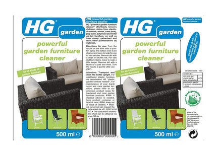 HG Garden Furniture Cleaner, Outdoor Cleaner & Garden Patio Cleaner Spray for Tables & Chairs 500ml