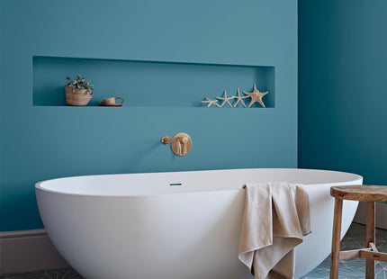 Crown Easyclean Teal Anti Mould Bathroom Paint, Mid Sheen 2.5 Litre