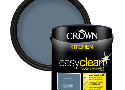Crown Easyclean Kitchen Matt Paint Runaway - Grease Resistant 2.5 Litre
