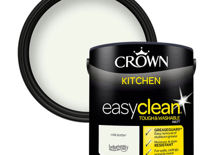 Crown Easyclean Kitchen Matt Paint Milk Bottle - Grease Resistant 2.5 Litre