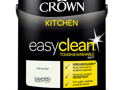 Crown Easyclean Kitchen Matt Paint Milk Bottle - Grease Resistant 2.5 Litre