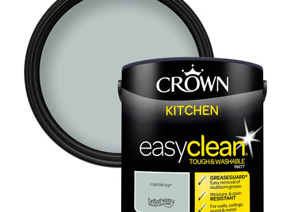 Crown Easyclean Kitchen Matt Paint Marble Top - Grease Resistant 2.5 Litre
