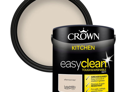 Crown Easyclean Kitchen Matt Wall Paint 2.5 Litre - Afternoon Tea