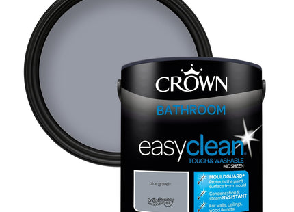 Crown Easyclean Bathroom Mid Sheen Anti Mould Paint Blue Gravel 2.5 Litre