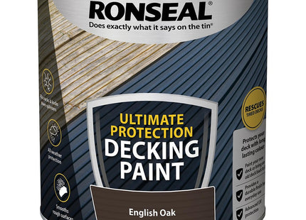 Ronseal Ultimate Decking Paint English Oak 2.5 Litre