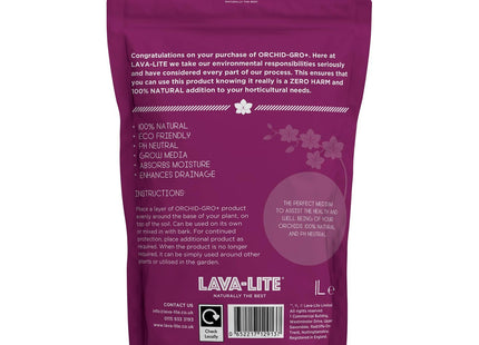 Lava-Lite Orchid Gro+ Orchid Potting Mix for Healthy Blooms and Growth 1 Litre