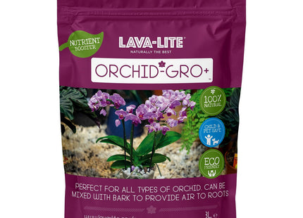 Lava-Lite Orchid Gro+ Orchid Potting Mix for Healthy Blooms and Growth 3 Litre