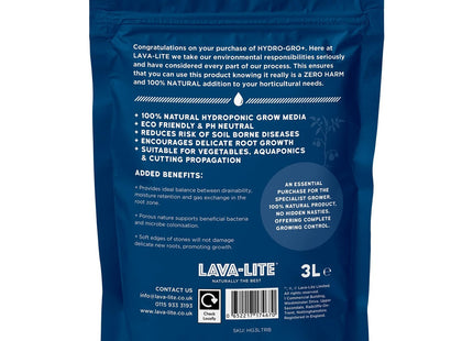Lava-Lite Hydro-Gro+ Hydroponic Media Aquaponics Media Perfect for Growing Healthier Plants with Our Premium Hydroponic Medium 1 Litre