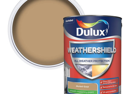 Dulux Weathershield Smooth Masonry Paint - Muted Gold - 5 Litre