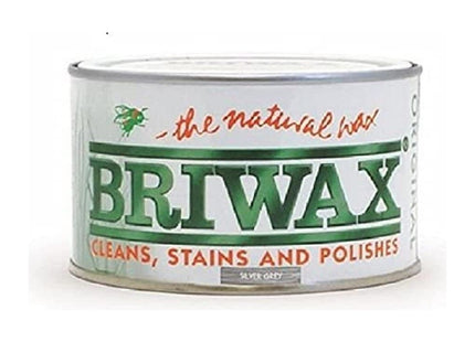 Briwax Original Silver Grey 400g - Multi-Shade Wood Wax Polish Ideal for Furniture Restoration & DIY Wood Projects