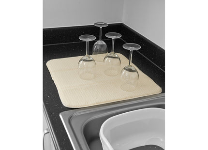 Addis Microfibre Drying Mat-Cream, Fabric, W: 40 x D: 45 515058