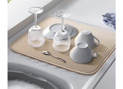 Addis Microfibre Drying Mat-Cream, Fabric, W: 40 x D: 45 515058
