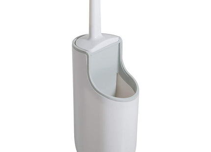 Addis Premium Toilet Brush & Storage Station Set with deep clean flexible Silicone Toilet Brush with non Slip Long Handle and Anti clog 518672