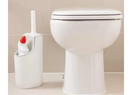 Addis Premium Toilet Brush & Storage Station Set with deep clean flexible Silicone Toilet Brush with non Slip Long Handle and Anti clog 518672