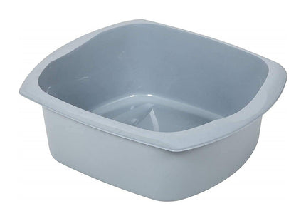 Addis Eco Made from 100% Recycled Plastic Large Rectangular Washing Up Bowl, 9.5 Litre, Light Grey 518459