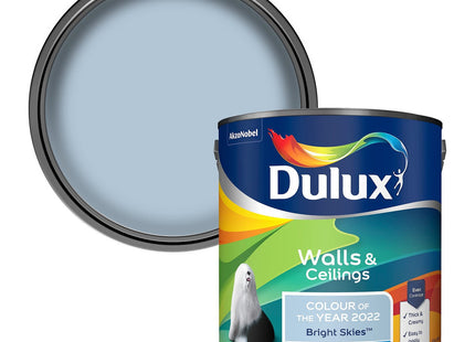 Dulux Walls & Ceilings Matt Emulsion Paint - Bright Skies - 2.5 Litre 5599869