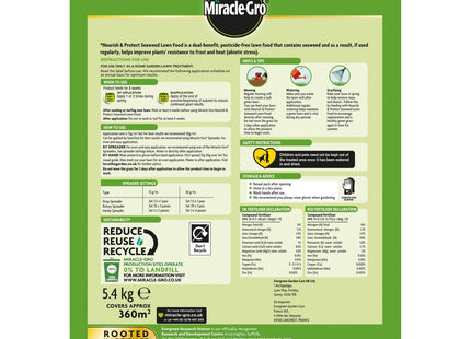 Miracle-Gro Nourish and Protect Seaweed Lawn Food, 360 m2