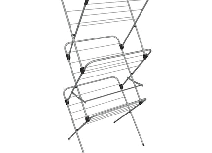 Vileda Sprint 3-Tier Clothes Airer, Indoor Clothes Drying Rack with 15 m Washing Line
