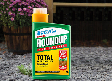 Roundup Optima+ Total Weedkiller, Concentrate, 1 Litre