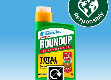 Roundup Optima+ Total Weedkiller, Concentrate, 1 Litre