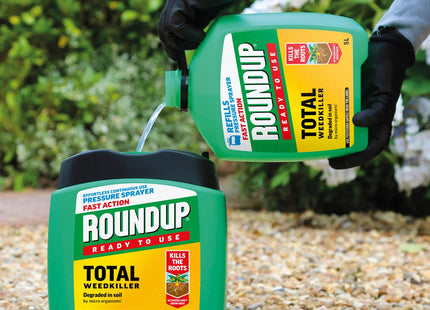 Roundup Fast Action Total Weedkiller Refill - 5 Litre - Glyphosate-Based Garden Weed Control - Kills Roots for Long-Lasting Results