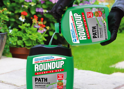 Roundup Path Weedkiller, Ready to Use, Refill for Pressure Sprayer, 5 Litre