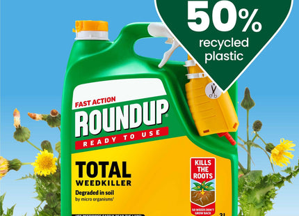 Roundup Fast Action Weedkiller, Ready to Use, Manual Spray, 3 Litre