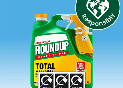 Roundup Fast Action Weedkiller, Ready to Use, Manual Spray, 3 Litre