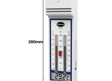 Brannan Digital Max Min Thermometer- Perfect for use in Greenhouse Garden or Home Easily monitor maximum & minimum temperatures