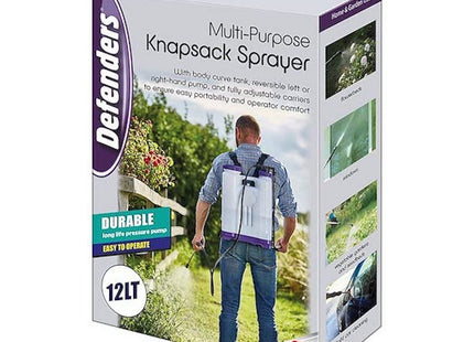 STV Defenders Knapsack Multi-Purpose Pressure Sprayer Backpack - 12 Litre, Ideal for Garden Plants, Lawns, Pesticides, Fungicides and Home Care