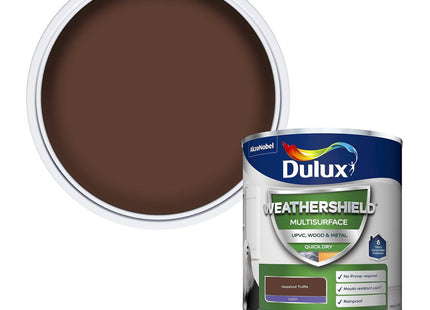 Dulux Weathershield Multi Surface Paint - Hazelnut Truffle - 750ml 5362502