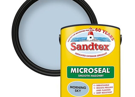 Sandtex - Smooth Masonry Paint 5 Litre - Morning Sky
