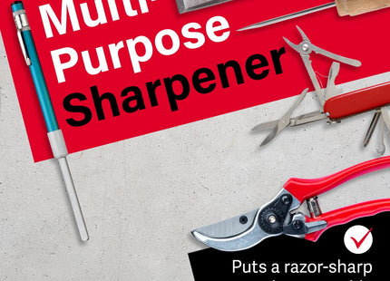Multi-Sharp 3500 Multi-Purpose Diamond Tool Sharpener for Pruners, Secateurs, Loppers, DIY Tools Including Multi-Tool Blades, Penknives, bradawls