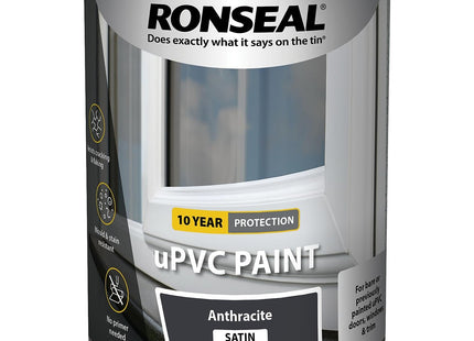 Ronseal uPVC Paint Anthracite Satin 750ml